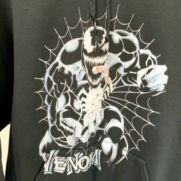 Venom Hoodie By Marvel in Black Size Large - Picture 2 of 5